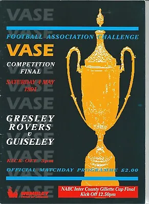 F.A.VASE FINAL 1990-91  GRESLEY V GUISELEY • £0.99