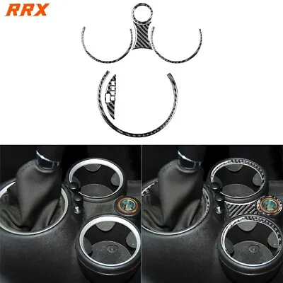 For Mini Cooper R55 R56 R57 07-10 Cup Holder Gear Shift Panel Carbon Fiber Decal • $25.99