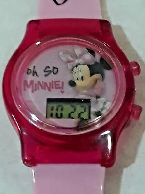 DISNEY OH SO MINNIE MOUSE WOMENS WATCH ACCUTIME MBT3679WM ~ WORKS ~ Ships FREE • $20