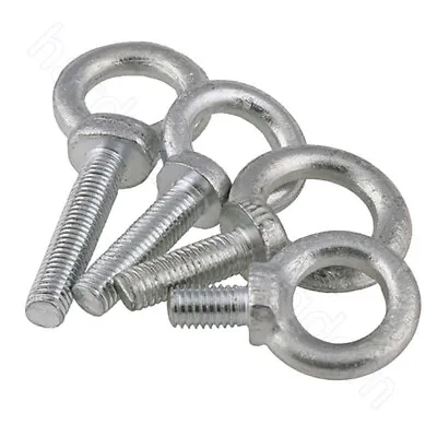 Lifting Eye Bolts Ring Screw Bright Zinc Plated M6 M8 M10 M12 M16 M20 Male Bolt • $1.89