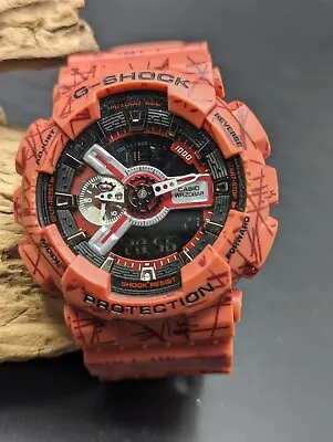 Men's ANALOG-DIGITAL Watch CASIO  G-Shock  (5146) GA-110GB RARE RED WATCH! • $125
