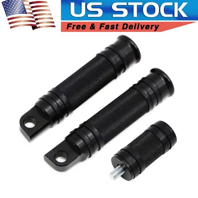 Motorcycle Knurled Foot Pegs + Shifter Peg For Harley Sportster Softail Touring • $28.69