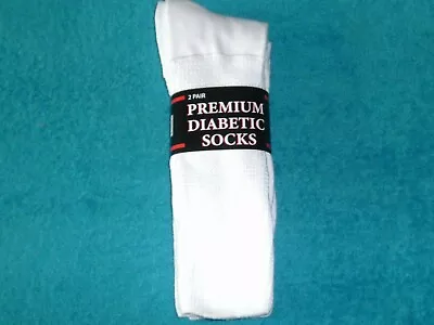 Diabetic Socks 2 Pair Size X Large 13-15 The Ultimate Stretchy Long Crew Socks • $13.95