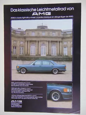 Original Vintage 1980s Mercedes Benz AMG Wheel Brochure • $10