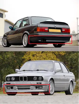 EURO FRONT + REAR Spoiler BMW E30 M3 MT2 M Tech II Technic 2 Bumper BODY KIT No2 • $400