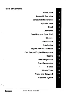 Triumph Rocket 3 Iii Workshop Service Manual 2004 Edition Reprint • $37.32