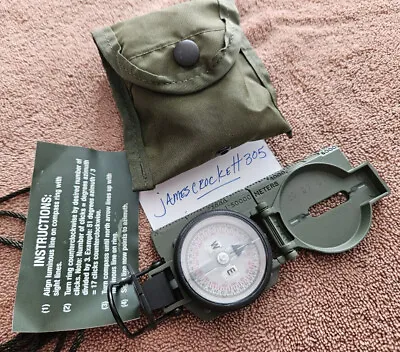 CAMMENGA 3H Tritium Lensatic Military Issue Compass 2020 Date Pouch Card • $89.95