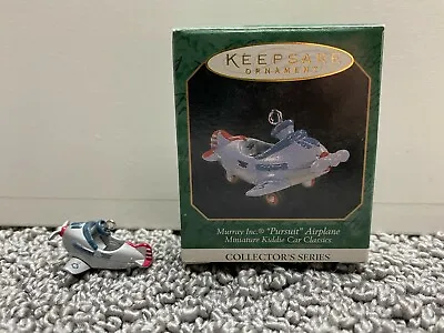 1997 Hallmark Miniature Ornament Murray Inc. Pursuit Airplane Kiddie Pedal Car • $4.24