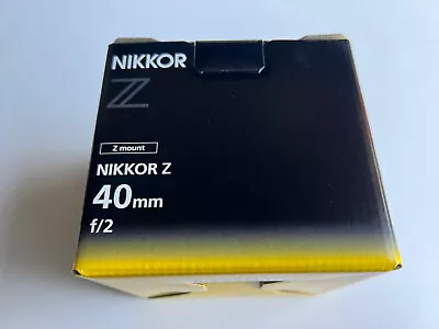 Nikon Nikkor Z 40mm F/2 Lens Brand New Discount Code • $399