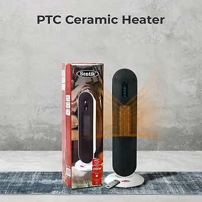 Sentik PTC Ceramic Heater Portable Oscillating Tower Space Heater 1200W/2000W • £30.99