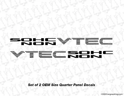 SOHC NON VTEC Door Decals Ek Eg Ef Vinyl JDM Decals Sticker D17 D16 D15 D Series • $10.95