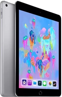 Apple IPad 6th Generation 4G (Gen) (2018) 32GB Grey WiFi + Cellular PRISTINE A++ • £154.99