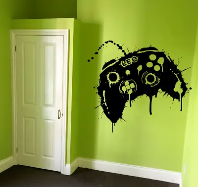 £19.12 • Buy Personalised XBOX Gamer Controller Gaming Boy Kids Wall Sticker Vinyl Decal V830