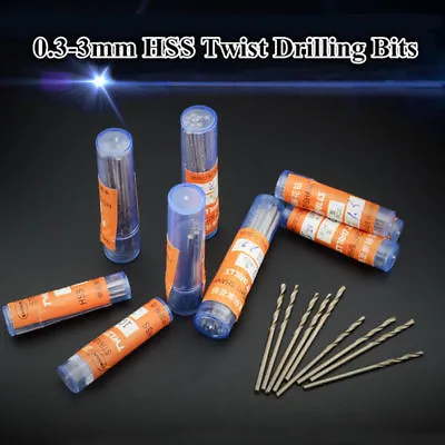 10pcs 0.3-3mm Micro HSS Twist Drill Bit Straight Shank Electrical Drilling Tool • $1.24