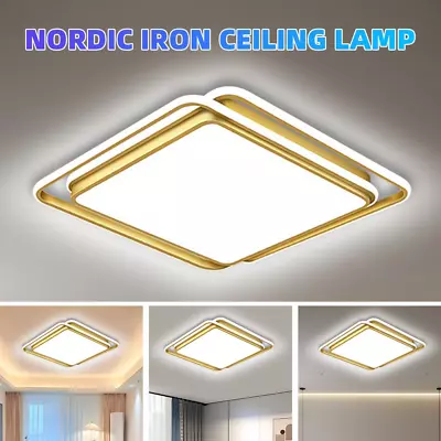 Square Dimmable LED Ceiling Lights Modern Living Room Bedroom Hallway Chandelier • £32.76