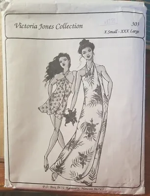 Victoria Jones Collection Hawaii PAREAU Dress Sewing Pattern #303 In 2 Lengths • $14.95