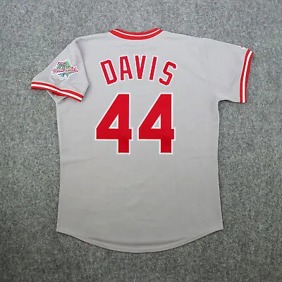 Eric Davis 1990 Cincinnati Reds World Series Men's Grey Road Cooperstown Jersey • $149.99
