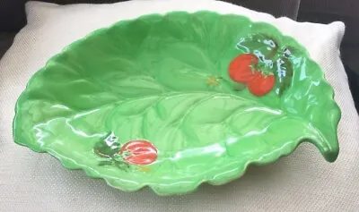 £11.95 • Buy Vintage Hand Painted Art Deco English Pottery Era Ware Tomato Leaf Dish - Rare