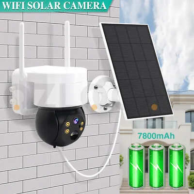 Solar Security IP Camera Battery Powered Outdoor Wireless WiFi CCTV PTZ Camera • $72.99