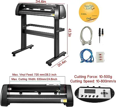 90-240V LCD Vinyl Cutter 24inch500g Vinyl Cutter Machine Cutting Plotter W/Stand • $418.60
