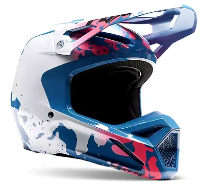 Fox Racing V1 Morphic Mx Helmet - Blueberry - Motocross/offroad • $229.95