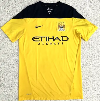 Authentic Manchester City 2013 Training Football Shirt Large Adult (very Good) • £27