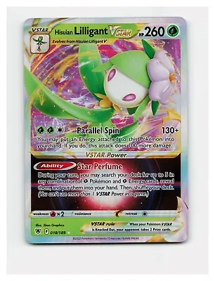 Hisuian Lilligant VSTAR - 018/189 Ultra Rare Astral Radiance Pokemon TCG NM • $2.95