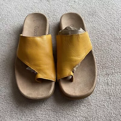 Gabor Size 5 / 38 Lanzarote Sandals Hardly Worn In Mustard • £20