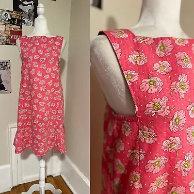 Vintage Handmade Women’s Pink Floral Dress Size Small 💓 Barbiecore Barbie • $31