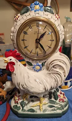 United Clock Self Starting Ceramic Rooster Clock Working Well • $65