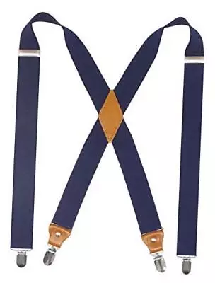 Adjustable Elastic X Back Style Suspenders For Men's And Women's With Navy • $26.28