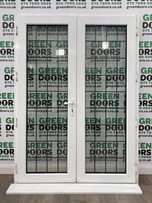 £399.95 • Buy Upvc French Doors Used Leaded Georgian Bars Pvc Pvcu External Exterior White