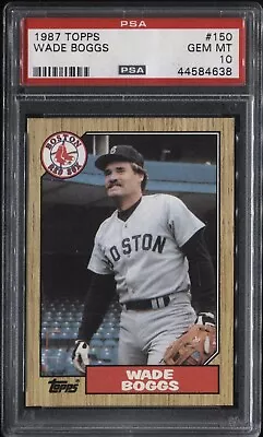 1987 Topps #150 Wade Boggs Red Sox Hof Psa 10 • $39.99