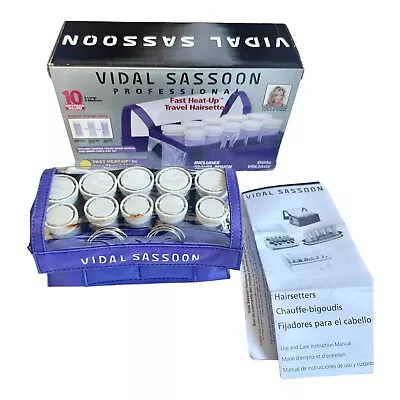 Vintage 2003 Vidal Sassoon Travel Hairsetter Hot Rollers Curlers VS306 Fast Heat • $16.95