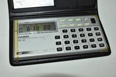 $24.49 • Buy Vintage Casio Melody ML-81 Calculator & Clock With Manual  & Case 