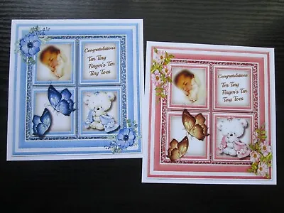 NEW === 2 X TEN TINY FINGERS & TOES BEAUTIFUL BABY Card Making Toppers • £1.30
