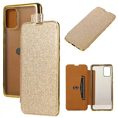 Phone Cover For Samsung S21 S22 S9 S20 Bling Retro Plating PU Leather Flip Case • $13.19