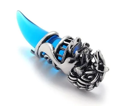 Clearance! Men Titanium Stainless Steel Wolf Tribal Pendant Necklace • $5.99