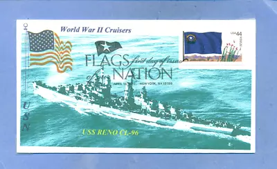 4306 USS RENO CL-96 US Navy WW II Antiaircraft Cruiser PhotoCachet First Day PM • $4.90