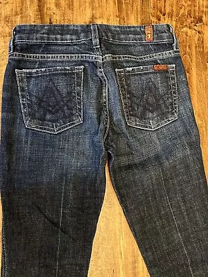 7 For All Mankind Womens Sz 24 “A” Pocket  Denim Jeans U130055U Inseam 29” • $15