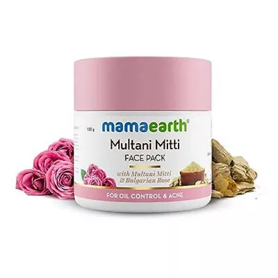 Mamaearth Multani Mitti & Bulgarian Rose Face Pack For Oil Control & Acne 100 G • $19.01