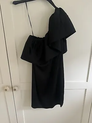 H&M Black One Shoulder Dress Size 6 BNWT • £10