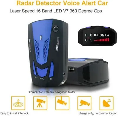 2021 Car Anti-Police Speeding Radar Detector Voice Alert 16 Band 360° GPS Camer • $17.99