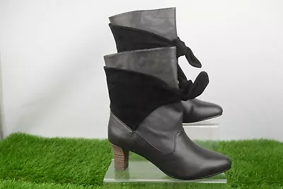 F-Troupe JEMIMA - Black Leather Womens Heeled Boot - Size 3UK 36EU *NEW WITH BOX • £35