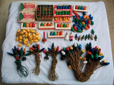 $34.95 • Buy Vintage Large Lot Of  Misc Holiday Christmas Tree String Lights & Bulbs Untested