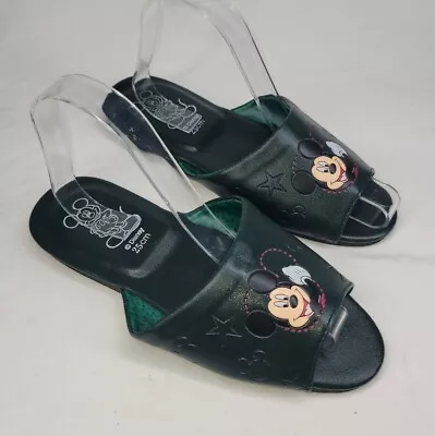 Vintage Disney Mickey Mouse Women's House Slippers Green US Size 8 Japan 25cm • $27.99