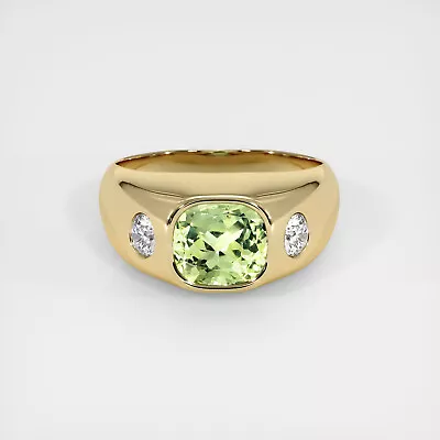 Montana Cushion Yellowish Green Sapphire 18K Yellow Gold Ring 2.03CT • $7110.45