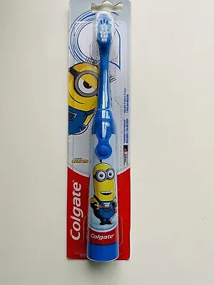 Childs Colgate Minions Battery Toothbrush Blue Extra Soft • £6.99