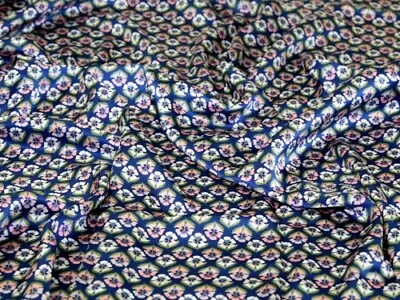 Liberty London Miranda Skye Belgravia Silk Satin Fabric Blue - Per Metre • £53.99