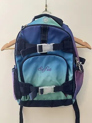 Pottery Barn Kids Small  Purple Ombre Sparkle Glitter Backpack • $15